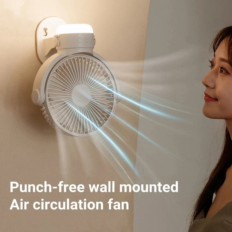 

USB charging remote control household appliances wall mounted with night light air circulation fan portable outdoor electric fan