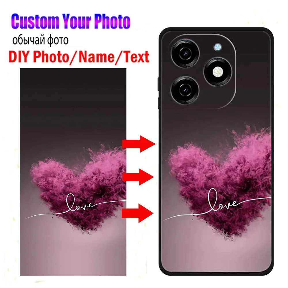 Personalized Silicone Phone Cover with Custom Photo and Text Design