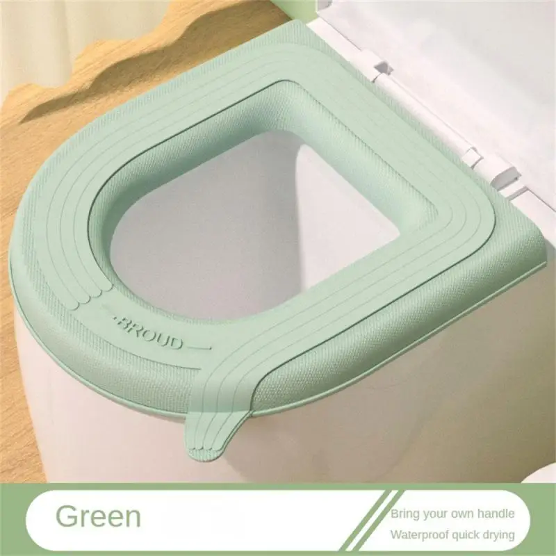 Toilet Mat Soft High Elastic Eva Bathroom Accessories Bathroom Warmer Seat Lid Cover Pad Washable Heads Bathroom Closestool Mat 3