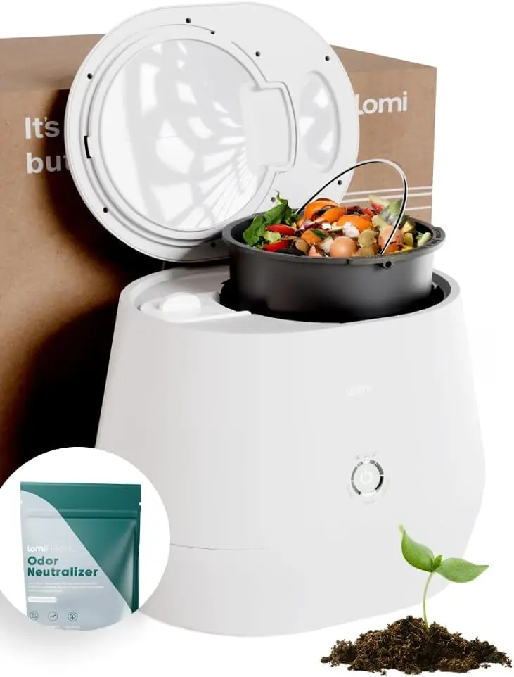 Smart Waste That Turns Waste into Natural Fertilizer with a Single Button, Indoor Compost-Kitchen Food Recycler