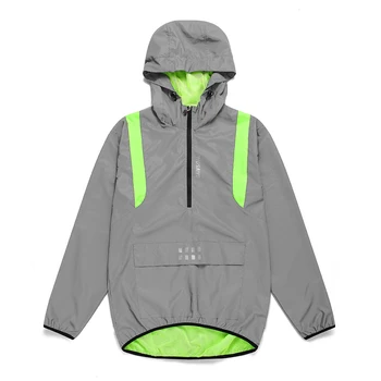 White Reflective Hooded Windproof Jacket 3