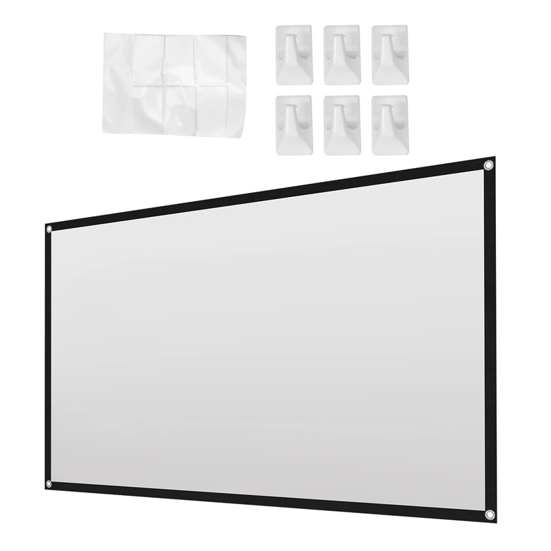 

Projector Screen For Home Theater HD White Foldable Anti-Crease