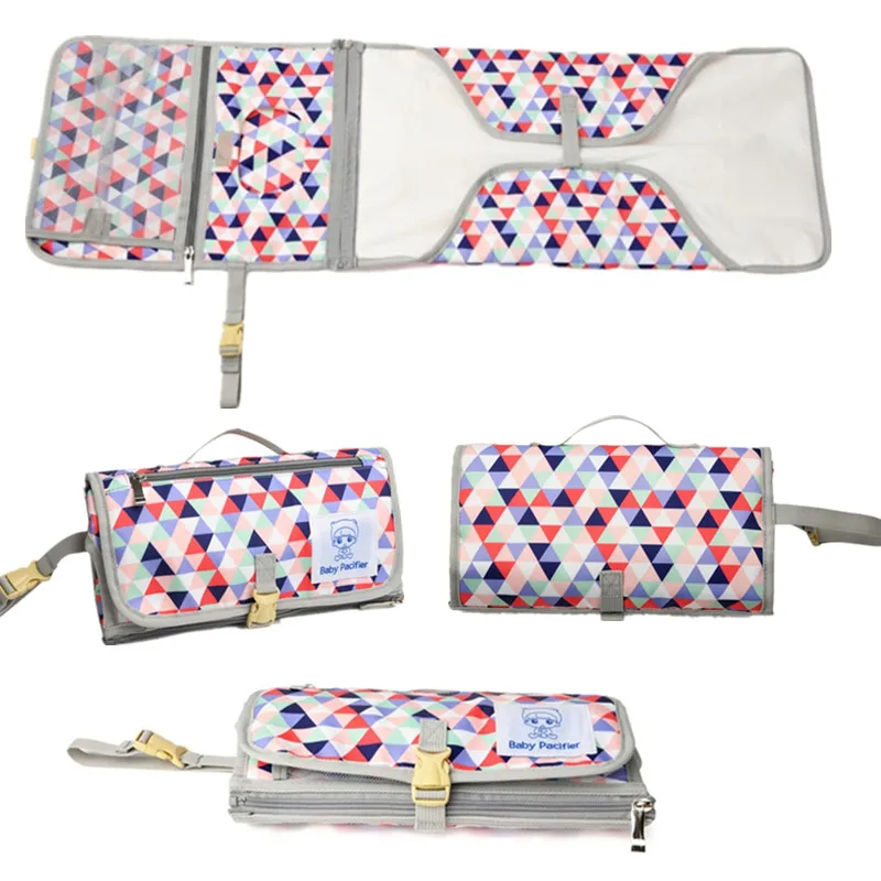 Portable Waterproof Baby Changing Pad Large Capacity Detachable Folding Baby Diaper Changing Bag For Stroller Hanging Bag Travel