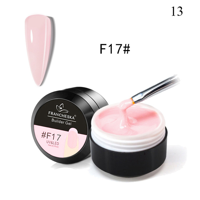 Extension Gel Nail Builder Pink White Clear Poly Builder Crystal Glue Soak Off Uv Manicure Long Lasting Diy Art Tool