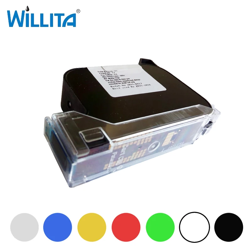 Compatível Cartucho de Tinta 600dpi 12.7 mm Impressora a Jato Tinta Portátil Rápido Seco Eco Solvente Cartucho de Tinta Peças Js12 2588