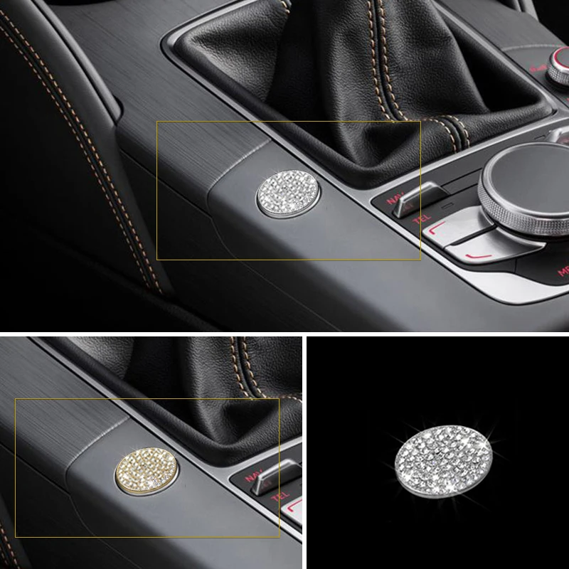 

Crystal Style Car Engine Start Button Case Cover Trim Car Interior Accessories Car Interior Supplies For Audi A5 A4 B8 09-16