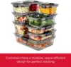 Rubbermaid Brilliance Glass Storage 3.2-Cup Food Containers with Lids 5