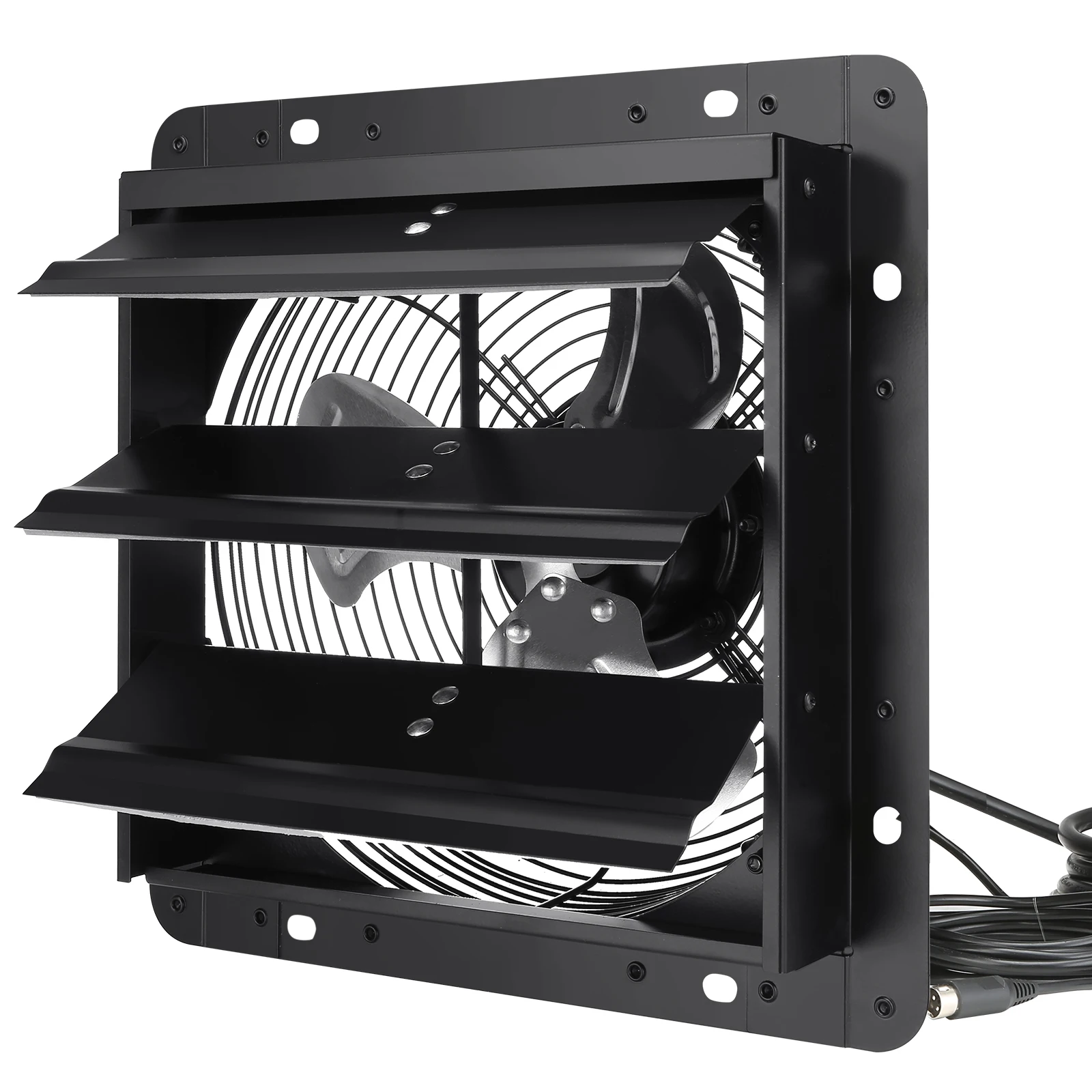 SucceBuy Shutter Exhaust Fan 12'' with Temperature Humidity Controller EC/AC-motor 940 CFM 10 Speed Adjustable Wall Mount Attic