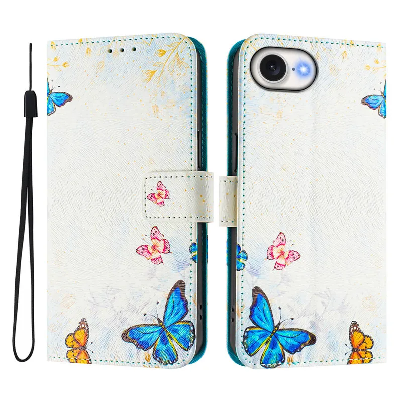 Elegant Leather Wallet Phone Case - Cat, Flower, and Bear Design