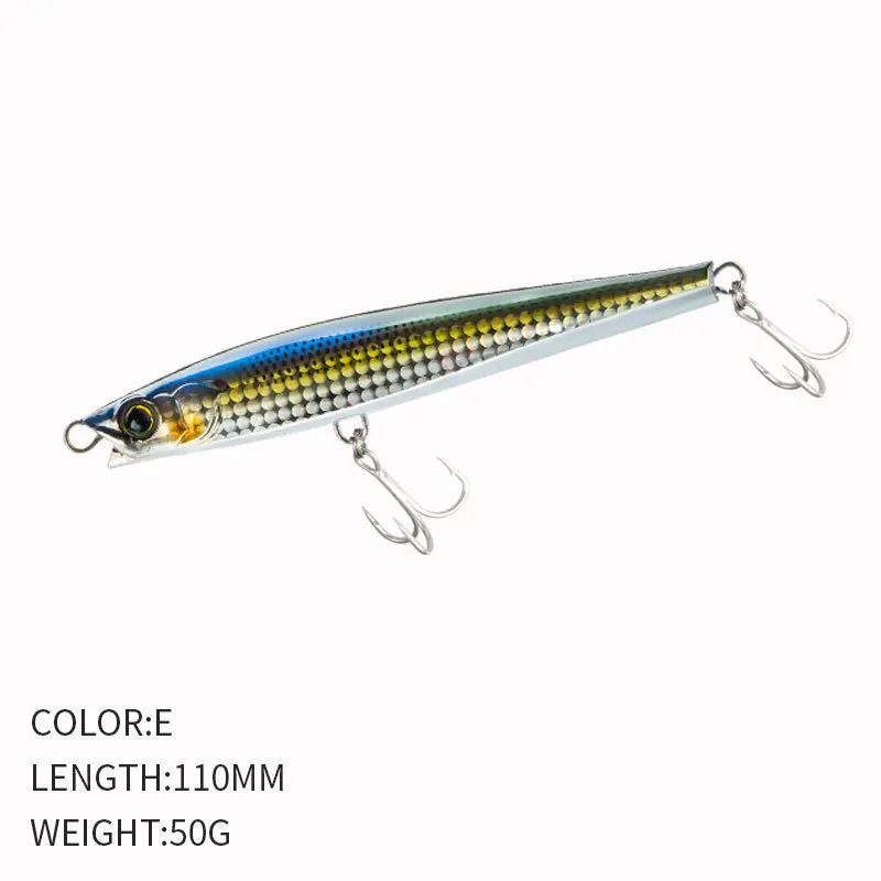 1 Stück Schwer Sinkender Pencil-Köder 50g/11cm Riesen-Jighead-Köder Weitwurf-Salzwasser-Wobbler Praktisches Angelzubehör – Detail 14