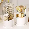 360° Rotating Makeup Brush Holder with Lid Desktop Makeup Organizer Cosmetic Storage Dustproof Brush Holder Jewelry Container 4