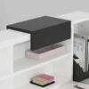 Modern Reception Desk Counter with Hutch, Adjustable Storage Cube, Lockable Drawer & 1 Door Cabinet, Office Wooden Computer Desk 5