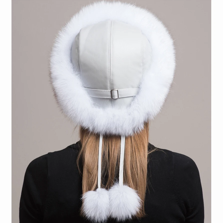Winter Russian Natural Real Fox Fur Hat 2025 Women Warm Genuine Real Fox Fur Cap winter hat,fur hat