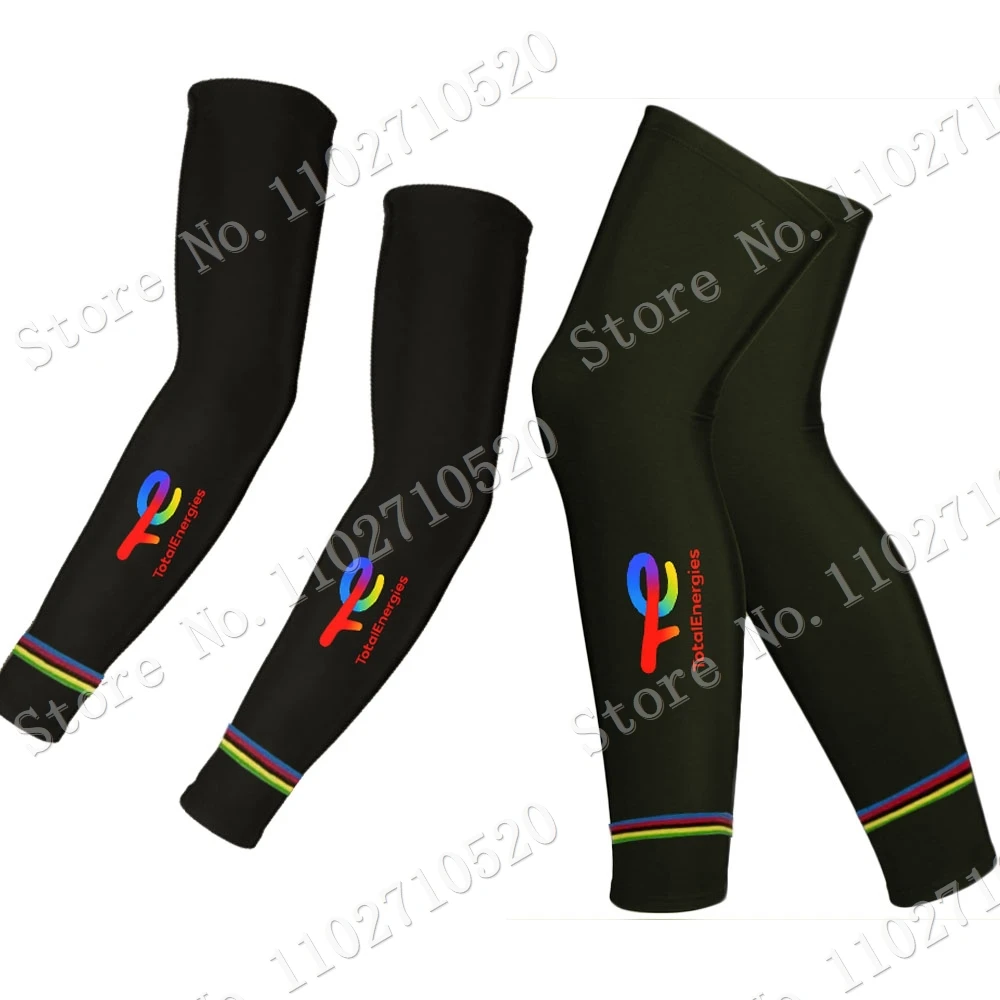 Total New Energies 2023 Leg Warmers UV Protection Black Cycling Arm