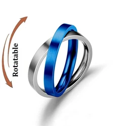 Celestial Fidget Spinner Ring - Stainless Steel Anti-Stress Accessory - 8 (1261)