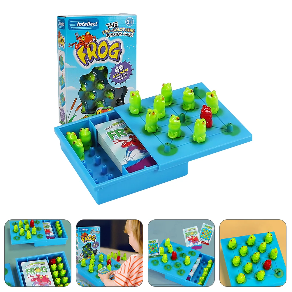 Frog Checkers Game Guessing Kids Toys Logical Thinking Intelligence Training Balance