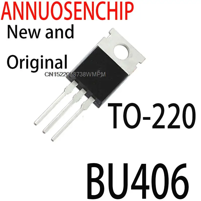 Transistors bipolaires BJT 7A 200V 60W NPN TO 220 BU406, 10 pièces