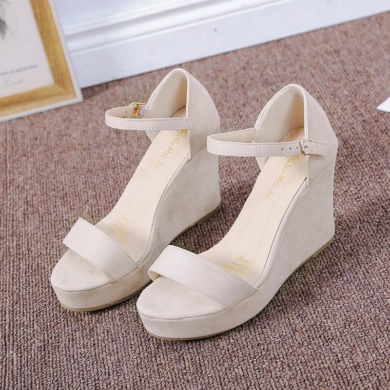 2024 New Women Shoes Platform Sandals Women Peep Toe High Wedges Heel Ankle Buckles Sandalia Espadrilles Female Sandals Shoes - Image 4