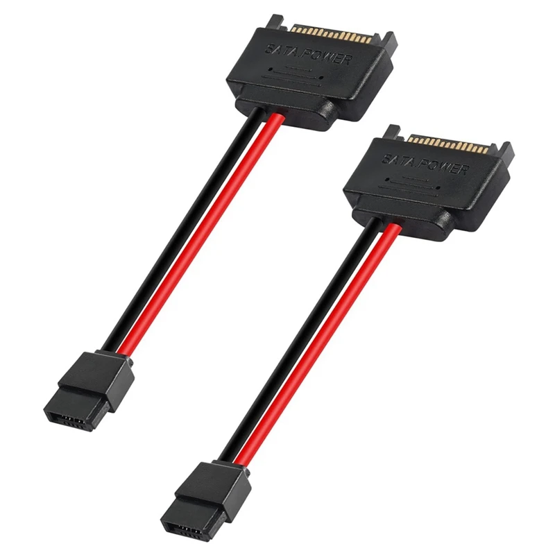 

2 шт. SATA 15 контактов штекер на 6 контактов SATA кабель 15 контактов на 6 контактов кабель адаптера питания для ноутбука CDROM 6 контактов кабель адаптера