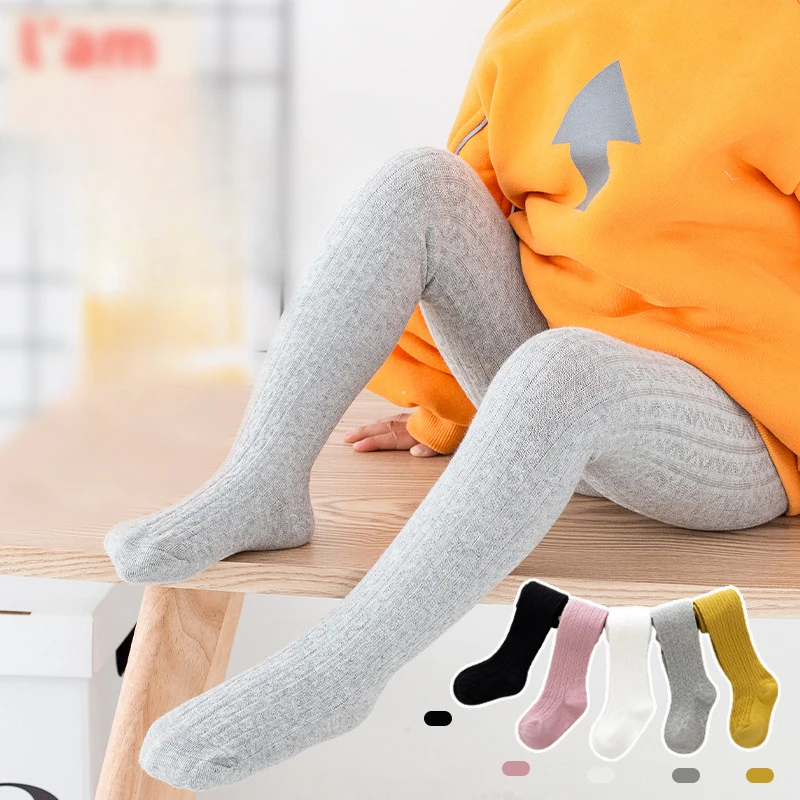 Kids pantyhose solid color pantyhose Spring and Autumn Thin Children's Striped Cute Princess Dance Solid Color Cotton Comfortable Breathable Base Pantyhose