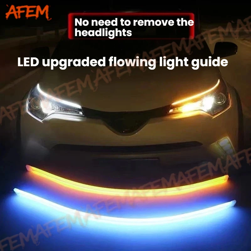 2 Stück 12V LED-Lichtleisten-Scheinwerfer für Auto-Tagfahrlichter Blinkerlampe DRL für Toyota C-HR CHR 2014-2022 – Detail 4