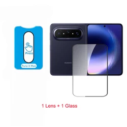 Ultra - Clear Tempered Glass Screen & Camera Lens Protector for Pura X Max (1 Glass and 1 Lens)