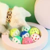 6/100Pcs Cat Toy Balls Pet Cat Kitten Play Plastic Balls with Jingle Bell Pounce Chase Rattle Toy Cat Toys Bulk Random Color 6