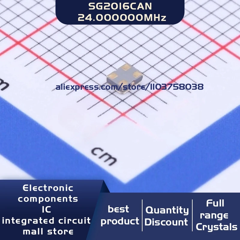 50개/몫 X1G0048010002 SG2016CAN 24.000000MHZ TJGA 24MHZ 2016 4P cmos 크리스털 발진기 공진기 4-SMD 재고 있음