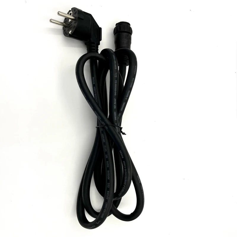 Ac power cable 2M 3*1.5mm M19 AC Power Cable with EU Socket Type Copper Extension Wire for SG Series 250W-700W Micro Grid Tie Inverter