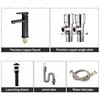Ceramic Vessel Sink Wall-hang Lotus Pattern Sink With Stainless Steel Stand For Bathroom Balcony Wall Mounted Sink Wash Basin 5