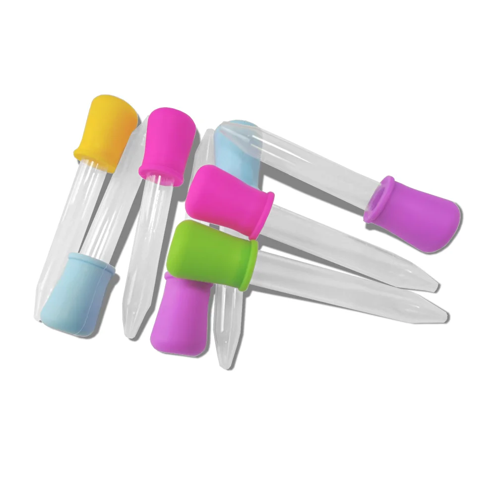 Pipette en Silicone pour aliments liquides, compte gouttes en plastique  pour alimentation de bébé, médicaments, cuillère, Burette, ustensiles pour  nourrissons, 1 pièces de 5ml