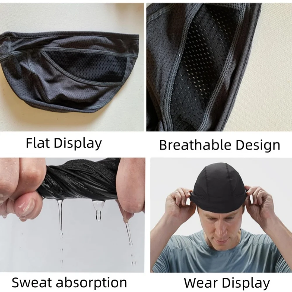 Sun Protection Bicycle Cap Quick-drying Breathable Mesh Running Cap Sweat Wicking Cycling Men Women Helmet Inner Liner Hat