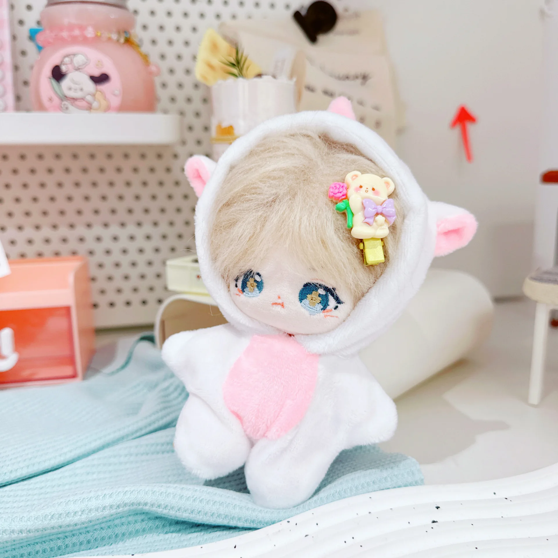10cm Cute Animals Unicorn Bunny Shark Coat Suit Mini Idol Soft Cotton Doll DIY Clothes Accessory for Girls Fans Collection Gifts