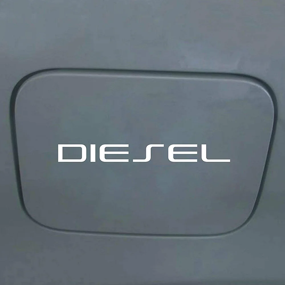 2Pcs Diesel Car Fuel Tank Sticker Decalcomania Windows Sides Hood Bumper Auto Paraurti 4X4 Offroad Vinyl Decor