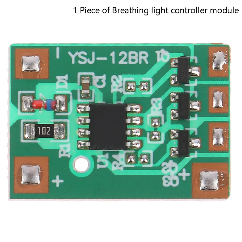3V6V12V Slow Breathing Light Module 3-way 300mAh Light with Slow Flashing Light Gradually on And Off Chip 2