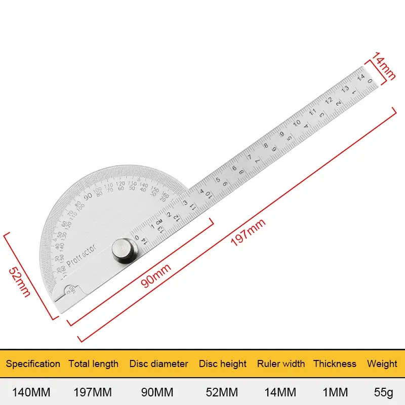 Protractor Angle Ruler Dividing Gauge 180 Degree Semi Circular Carpenter 14cm 1PC digital angle protractor,angle measuring tool,angle protractor