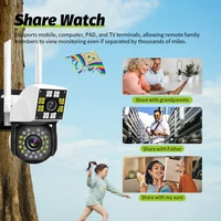 Neye-Caméra de surveillance extérieure IP WiFi HD 8MP/4K, dispositif de sécurité sans fil, avec lentille 1080p, pour les touristes 5