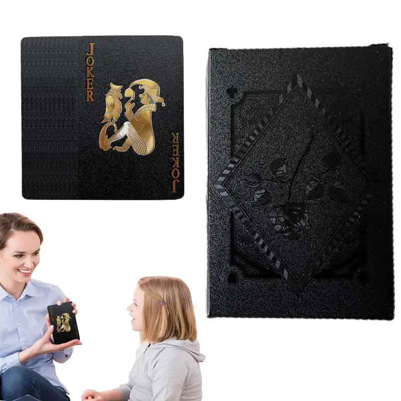 

Waterproof Playing Cards Set Of 54 Collectible Playing Foil Poker Water Resistant Adults Interative Toys For Family Interaction