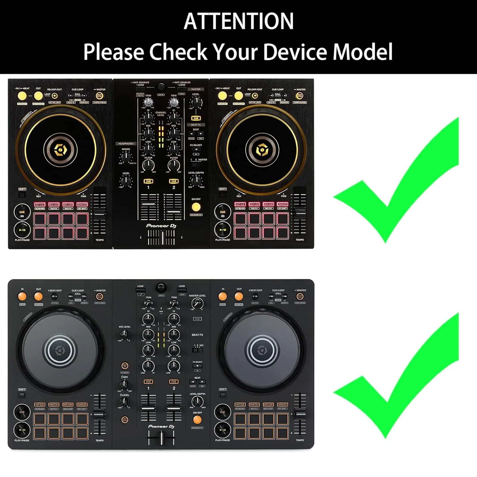 DJ Controller Case High Visibility Lining Double Metal  Padded DJ Controller Bag for Pioneer DDJ-RB 2 Channel Controller