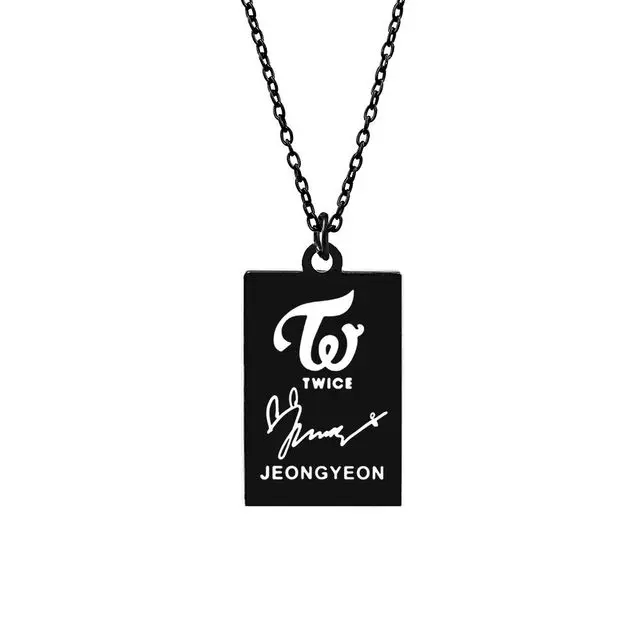 KPOP Twiceland Album Twice Necklace Korean Fashion Stainless Steel Jewelry Accessories Rock Collar For Men Women Boy Girl