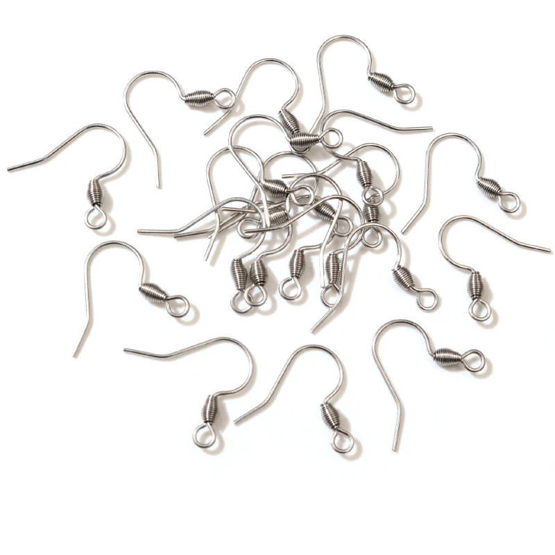 (Nie Verblassen) 100 teile/los 16x15mm Edelstahl DIY Ohrring Erkenntnisse Spangen Haken Schmuck Machen Zubehör Earwire -W5-49