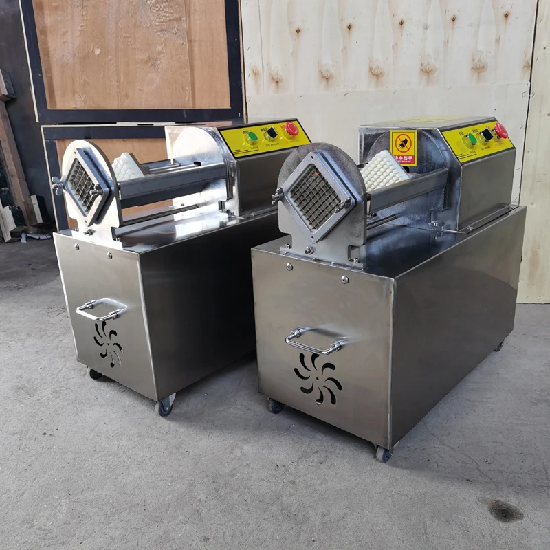 Electric Commercial Potato Chip Cutter French Fries Cutting Machine Stainless Steel Vegetable Fruit Shredding Slicer