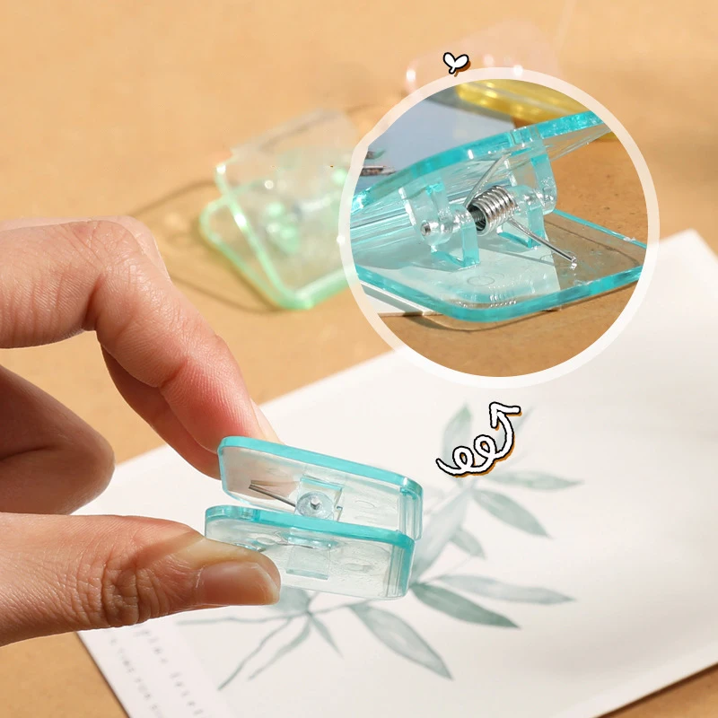Kawaii Transparent Paper Clips Binder Clips 5pcs