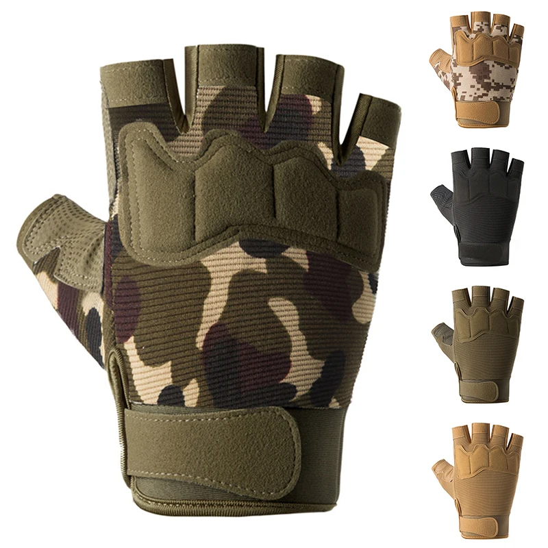 

Tactical Gloves Men Women Army Military Fighting Half Finger Gloves Anti-slip Outdoor Sports Fingerless Gloves Men Women