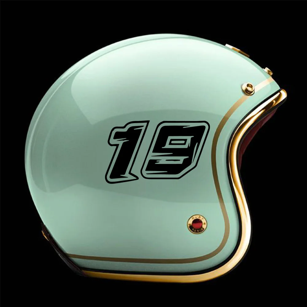 AMA SHOP Adhesivo Con Forma De Números De Carreras Personalizable Mod.4 | Pegatina Para Casco, Moto, Camper, Barco | AutoTuning