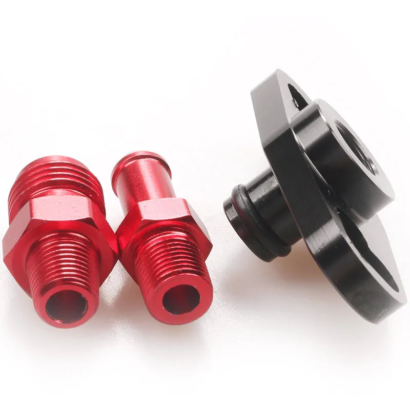 

1 set Black Turbo Fuel Rail Delivery Regulator Adapter with Fittings Honda /Mitsubishi Toyota RS-FRG012 Auto Replacement Parts