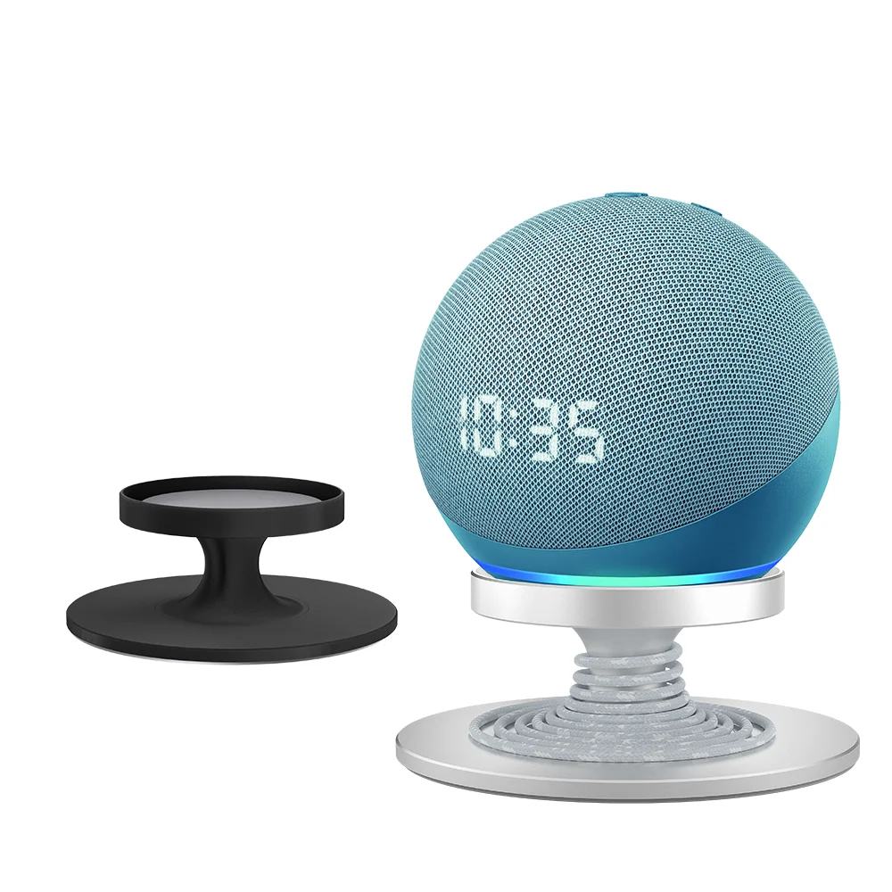 Base Dell'Altoparlante Per Echo Dot 4Th/5Th Google Nest 3 Homepod Mini Supporto Da Tavolo In Lega Di Alluminio Con Supporto Per La Conservazione Dei C