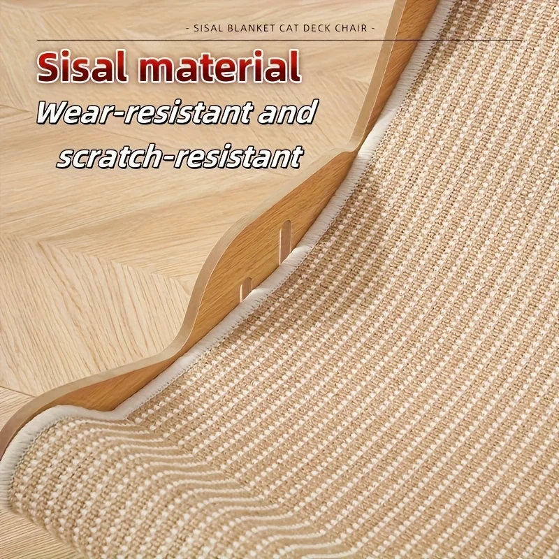1pc Sturdy Sisal Rope Cat Scratcher Chair  Durable Scratch-resistant Casual Sofa with a Sturdy Structure and High quality Large