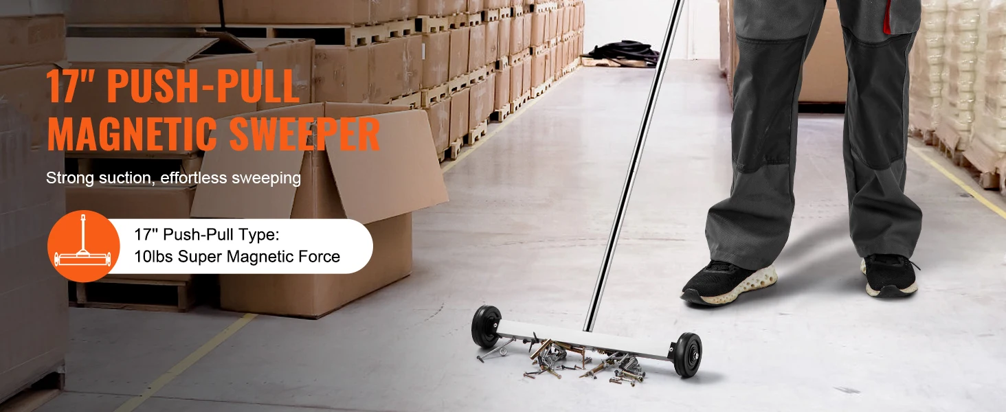 magnetic sweeper in use