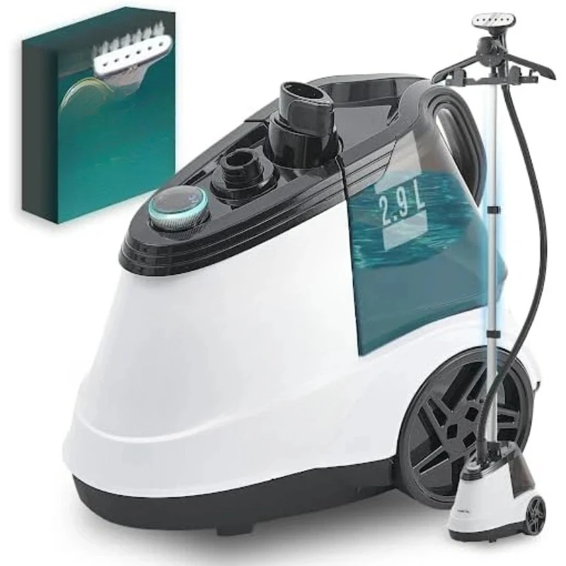 Commercial Garment Steamer – Heavy Duty 1800W for Home & Commercial Use, 90+ Min Continuous Steam, Large 2.9L Tank,